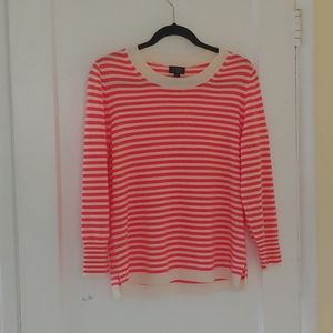 Cashmere Pink and white stripes j crew size Large